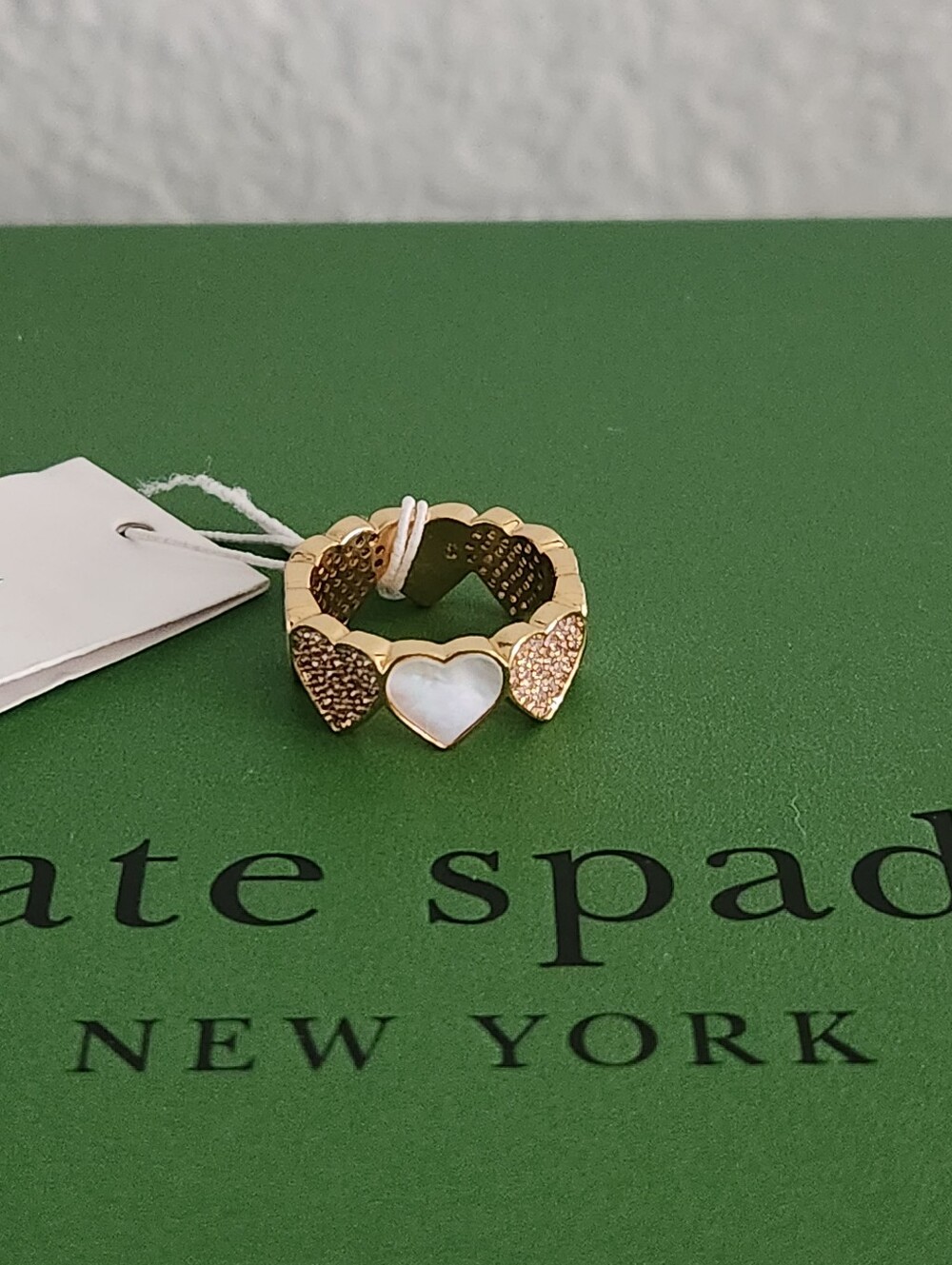 NWT Kate Spade "Take Heart" Ring. Size 6